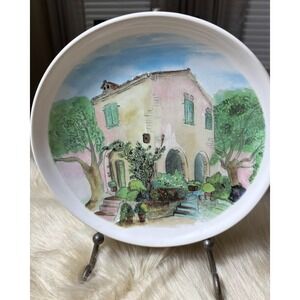 CERAMISIA Tuscany Italy Stoneware Luncheon Plate 9.25 Vintage Rustic Pottery